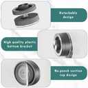 Magnetic Hair Dryer Holder, No Drill Blow Dryer Wall Mount with Suction Cups, Universal Hair Dryer Stand for Bathroom/Bedroom Tile, Glass & Metal Surfaces