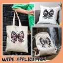 2 x Halloween Bow Iron on Transfers - 20 Sheets DTF Ready to Press Heat Patches Vinyl Designs Ghost Pumpkin Stickers Decals for Girl Women T Shirts Clothes Hoodies DIY Crafts Applique Decoration