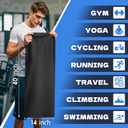 Microfiber Gym Towels for Showering Working Out Quick Dry Negative ions Large Middle Small Sizes Lightweight Gym Towel for Men Women Tennis Sports Towels for Body Hot Yoga Fitness Essentials, Black 16 inch X 27 inch