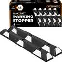 Xpose Safety Parking Stopper for Garage - 48" Heavy Duty Rubber Car, Bumper Stop for Floor, White Reflective Strips, Removable Driveway, Ramp Wheel Block for Cars