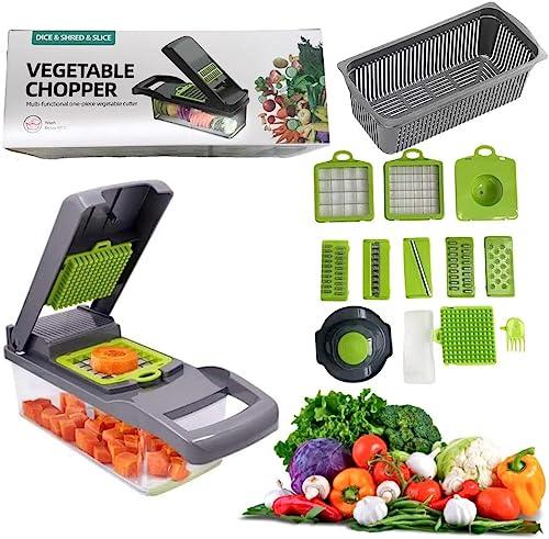 12 in one Pro Series Dice Shred Slice Vegetable Chopper Utensil, 4.75x4.75x13