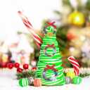 20pcs Mini Christmas Wreath: 1.57X1.57X0.51in Miniature Xmas Tree Frost Sisal Hanging Artificial Ornaments for Dollhouse Embellishments Decoration Winter