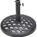 Trademark Innovations 17.7" Diameter Cast Iron Umbrella Base (Black Finish)