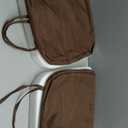 Shinnwa Dining Chair Cushions Set of 4, Non-Slip Kitchen Chair Cushions with Detachable Straps and Machine Washable Cover, 2 Pack, 17x16x2in, Brown