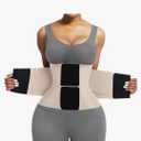Waist Trainer Belt Waist Cincher Trimmer Ab Belt Tummy Control Body Shaper with Triple Wrap Women and Men XS