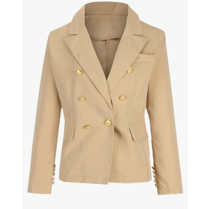 Women's 2025 Fall Blazer Jackets Lightweight Lapel Collar Long Sleeve Outerwear Business Casual Suit Blazers, Medium