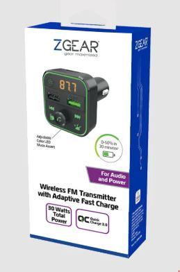 ZGear Wireless FM Transmitter With Adaptive Fast Charge