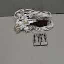 Retisee 2 Pcs Christmas Accessory Cord with 6 C7 LED Light Bulbs and Outlet 11.48 ft Village Light Accessory Cord with Remote Control for Christmas Village Houses Craft Decoration, White