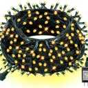 ASENEK Outdoor String Lights 99FT 300 LED Connectable 8 Modes with Timer Decorative String Lights for Xmas Tree Patio Party Warm White (Warm White Dark Green Wire)