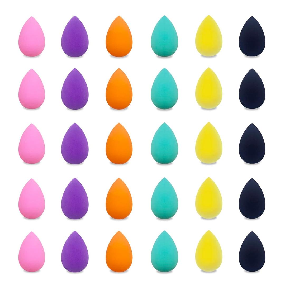 small mini makeup sponge bulk : 30 pcs mulit-colored foundation makeup sponges for foundation,make up sponges for face(30 pcs)