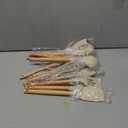 Kitchen Utensils Set - 12 Pcs Silicone Cooking Utensils Set with Wooden Handle - Heat Resistant Non-Stick BPA Free Spatula Set,Turner, Spoon, Brush, Silicone Kitchen Gadgets Utensil Set (Khaki)