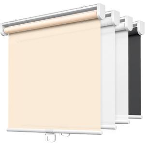 LazBlinds No Tools No Drill Cordless Roller Shades, Light Filtering Roller Blinds for Windows, Thermal Insulated UV Protection Roll Up Window Blinds and Shases, 35'' W x 72'' H, Beige