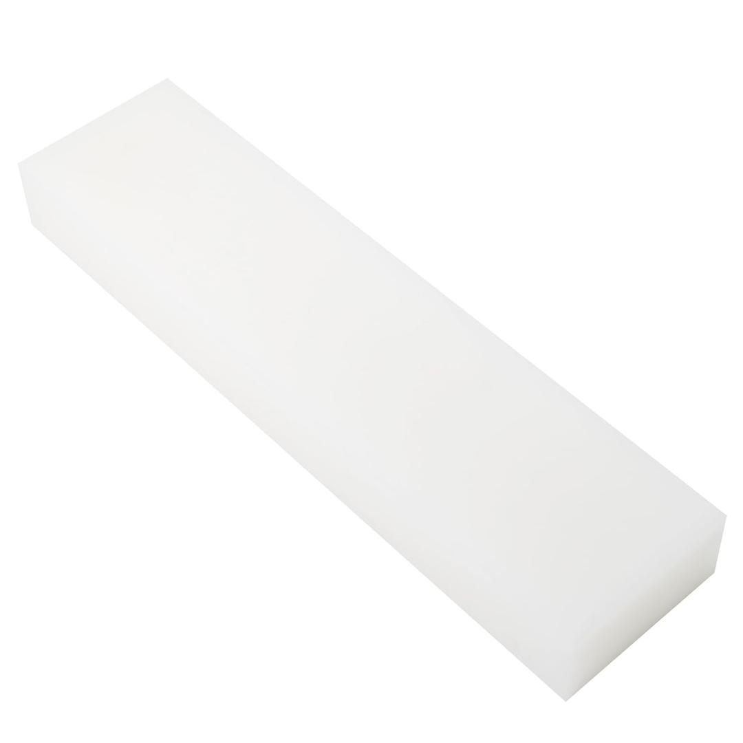 HDPE Block White PE Polyethylene Rectangular Solid Plastic Tapping Block High Density Sheet Great for DIY Projects for Machining Home Floor Improvement 1-3/8" x 12" x 3"