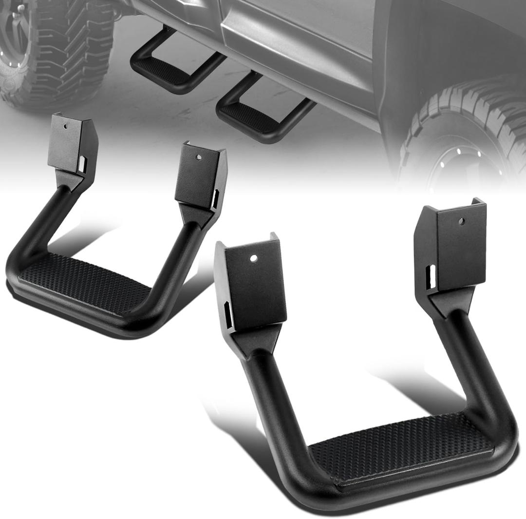 Auto Dynasty Universal Side Step for Pickups & Trucks, Aluminum, Black Coated, Set of 2
