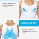 Casey Kevin Men's Compression Shirt Undershirts Body Shaper Sleeveless Shirt Slimming Tank Top Gynecomastia Vest (White, XXL)