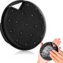 3 x Silicone Body Scrubber - Anti Zinc for Shower- Silicone Loofah with Stiff and Soft Bristles,Relieve the Body Fatigue,Lymphatic Drainage,Blood Circulation - Black