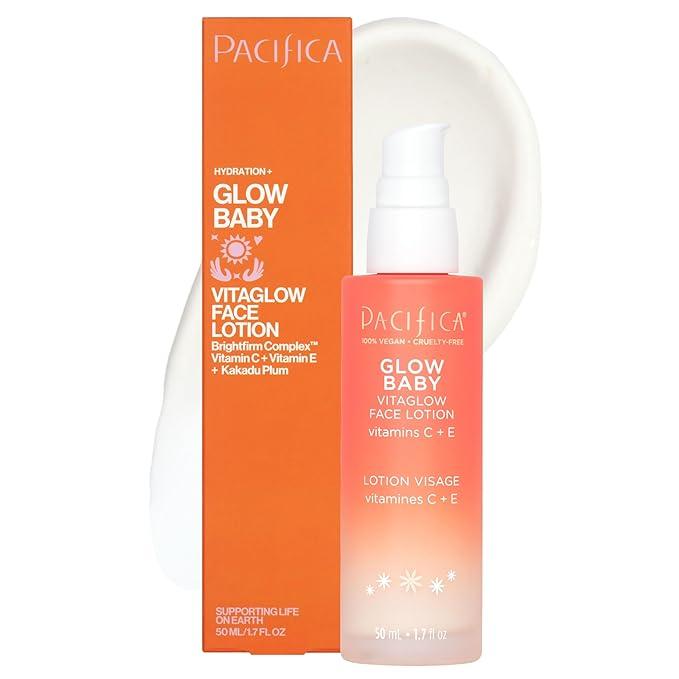 Pacifica Vitamin C Face Lotion Glow Baby VitaGlow Face Moisturizer Glow Recipe, Vitamin E, Antioxidants, Dermatologist Tested 1.7 oz