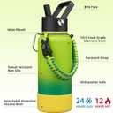 BJPKPK 32oz Insulated Water Bottles, Paracord Handle & Non-slip Boot, Stainless Steel Metal Water Bottle,Reusable BPA Free Thermos, Tumblers, Bamboo Grove