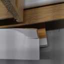 BMOSU Bread Box for Kitchen Countertop Corner Bread Box Bamboo Extra Large Double Layer Bread Storage Bin with Silverware Drawer Organizer (1Frosted Door)