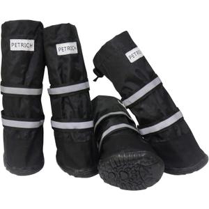 URBEST Dog Shoes, Waterproof Dog Boots, Warm Lining Nonslip Rubber Sole for Snow Winter Use for Medium and Large Dogs (XS, Black)