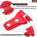 Door Hinge Cover Trim for Jeep Wrangler JL & Gladiator JT 2018 2019 2020 2021 2022 2023 2024 2025 Red Exterior Accessories Cover Overlay Kit Fits Sport Sahara Freedom Rubicon Unlimited (8pcs)