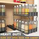 SpaceAid Pull Out Spice Rack Organizer for Cabinet, Heavy Duty Slide Out Seasoning Kitchen Organizer, Cabinet Organizer, with Labels and Chalk Marker, 6.5" W x10.75 D x8.5 H, 1 Drawer 2-Tier