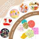 3 x Honeydak 6 Set Cake Pop Mold, Stainless Steel Mold Shapes Press Kit, Circle Heart Square Pineapple Ingot Plum Blossom Cake Pop Cutter and Pusher Halloween Reusable Baking Tools for Home Baking Parties