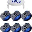 Weed Wacker String Replacement Compatible with Ryobi One+ AC14RL3A, 0.065'' String Trimmer Refill Line for Ryobi String Trimmer, 99 FT Autofeed Weed Eater String for Ryobi 18V,24V,40V(6 Spools+1 Cap)