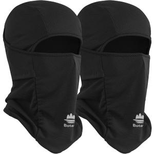 Balaclava Face Mask Sun UV Protection Breathable Full Head Mask for Men Women Skiing Cycling (Black)