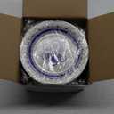 Nitial 120 Pcs Blue and White Flower Paper Plates Disposable Blue and White Decorative Dinner Plates Chinoiserie Dessert tableware for Wedding Birthday Tea(Round)