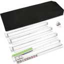 Mahjong Racks with Pushers,Mahjong Racks with Pushers Set of 4,PC Material,Modern American Tile Racks,for 1.2-inch American Mahjong Tiles,Includes Storage Pouch and 3 Dice,Clear