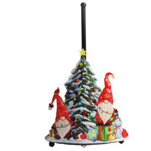 Christmas Paper Roll Holder Modern Iron Christmas Decorations Holiday Desktop Decoration Kitchen Oil-absorbing Paper Towel Organizer Storage Rack A
