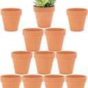 Yishang 2.5 inch Terracotta Pots with Drainage Holes,Small Mini Clay Ceramic Pottery Planter,Cactus Flower Terra Cotta Pots,Succulents Nursery Pots for Indoor/Outdoor Plants,Crafts,Wedding- 10 Pack