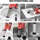 Electric Toilet PlungerDrain Clog Remover Tools,High Pressure Air Toilet Plungers Heavy Duty Plunger For Toilet,Bathroom,Floor Drain,Sewer,PipeRED