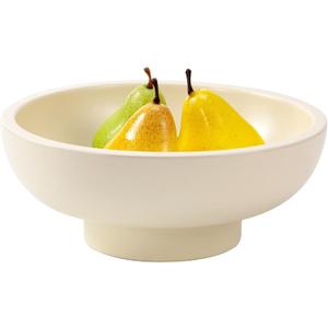 Luxurious Large Ceramic Fruit Bowl - Decorative & Functional - Key Bowl for Entry Table - Footed Bowl - Modern Crme 10.4 Inch
