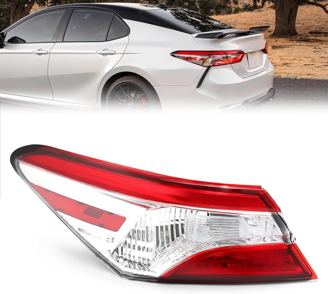 JFN Led Tail Lights Taillights Assembly for 2018-2020 Toyota Camry LE L SE Tail Lamp Replacement 81560-06720 (Driver Side (Left))
