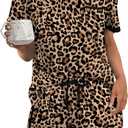 WIHOLL Pajamas for Women Set Two Piece Lounge Summer Outfits Short Sleeve Tops & Shorts Soft Sleepwear Chest Pocket 2026 Large