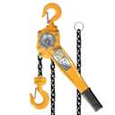 YELLOW JACKET 3 Ton Manual Lever Chain Hoist, G80 Galvanized Carbon Steel with Weston Double-Pawl Brake, Chain Come Along and Safety Measures for Chain Fall