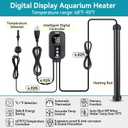 Hygger Aquarium Heater 300W,Titanium Heater with Digital LED Controller and Temperature Probe,Submersible Fish Tank Heater with Temperature Calibration,for Saltwater & Freshwater Fish Tank 50-60Gallon