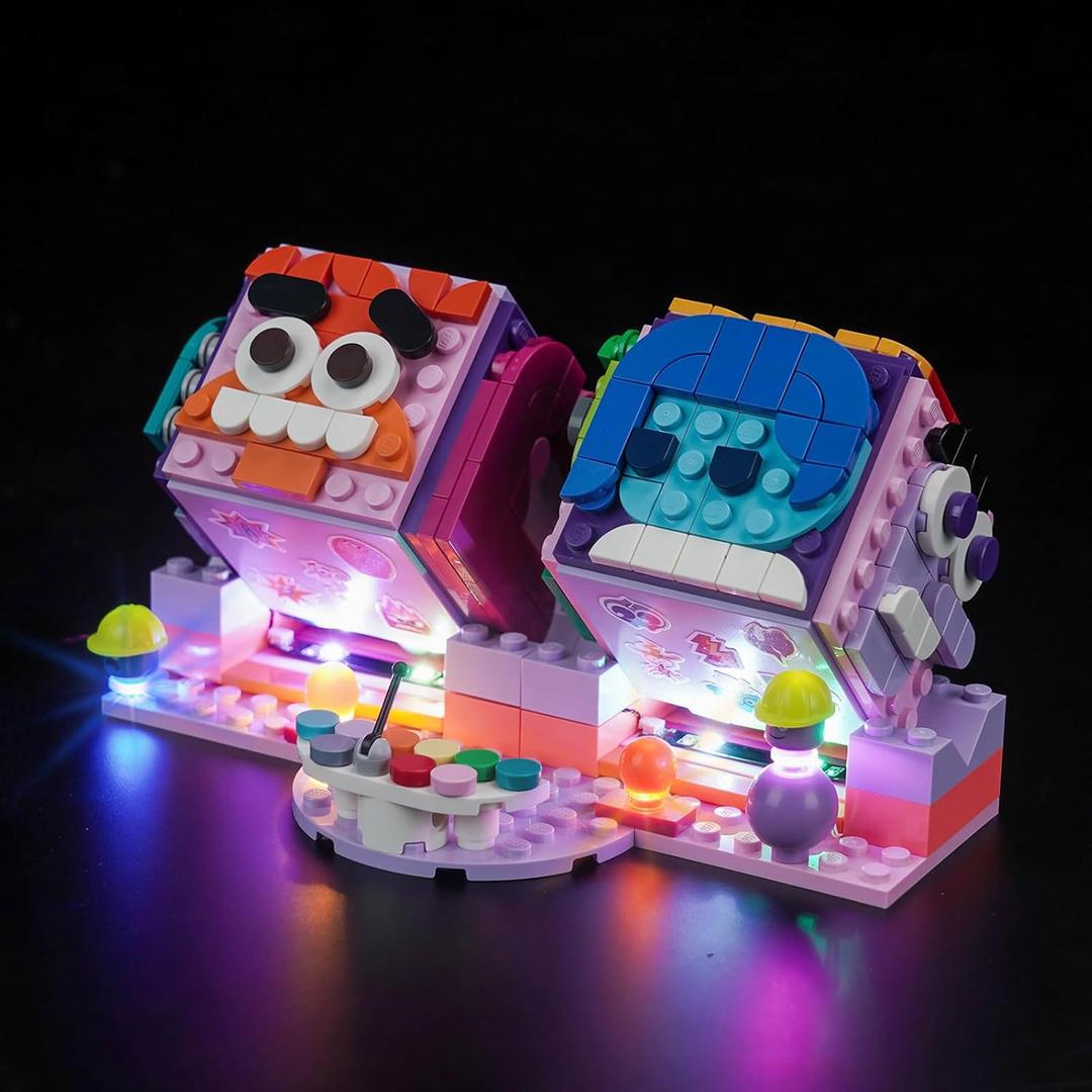 Upgraded Led Light Kit Compatible with Lego Disney Inside Out 2 Mood Cubes Building Set, Lights Decoration Compatible with Lego 43248, Best Gifts for Adults (Model Not Included)
