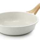 SENSARTE Nonstick Ceramic Frying Pan Skillet, 8-Inch Omelet Pan, Healthy Non Toxic Chef Pan, Induction Compatible Egg Pan with Heat Resistant Handle, PFAS-Free, White