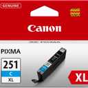 Canon CLI-251XL Genuine Cyan Ink Tank, Compatible with MG6320, IP7220 & MG5420, MX922, MG5520, MG6420, MG7120, iX6820, iP8720, MG7520, MG6620, and MG5620 Printers