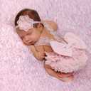 Ylsteed Newborn Photography Outfits Girl Newborn Photography Props Lace Romper Baby Photo Shoot Outfits Girls Photo Props (Strap Style - Pink)