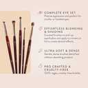 BK BEAUTY - BRUSH SET FOR HOODED OR SMALLER EYES (5PC) - Eyeshadow Brush Set for Blending, Smudging & Defining Eyeshadow and Eyeliner | Premium Eye Makeup Brushes for Precise Application