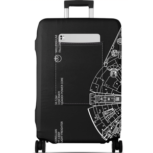 Slohif Luggage Cover for Suitcase Tsa Approved Protector - Luggage Sleeve Large Suit Case Cover Travel Stretch Baggage Case Protective Washable Fit 18-32 Inch Spaceship
