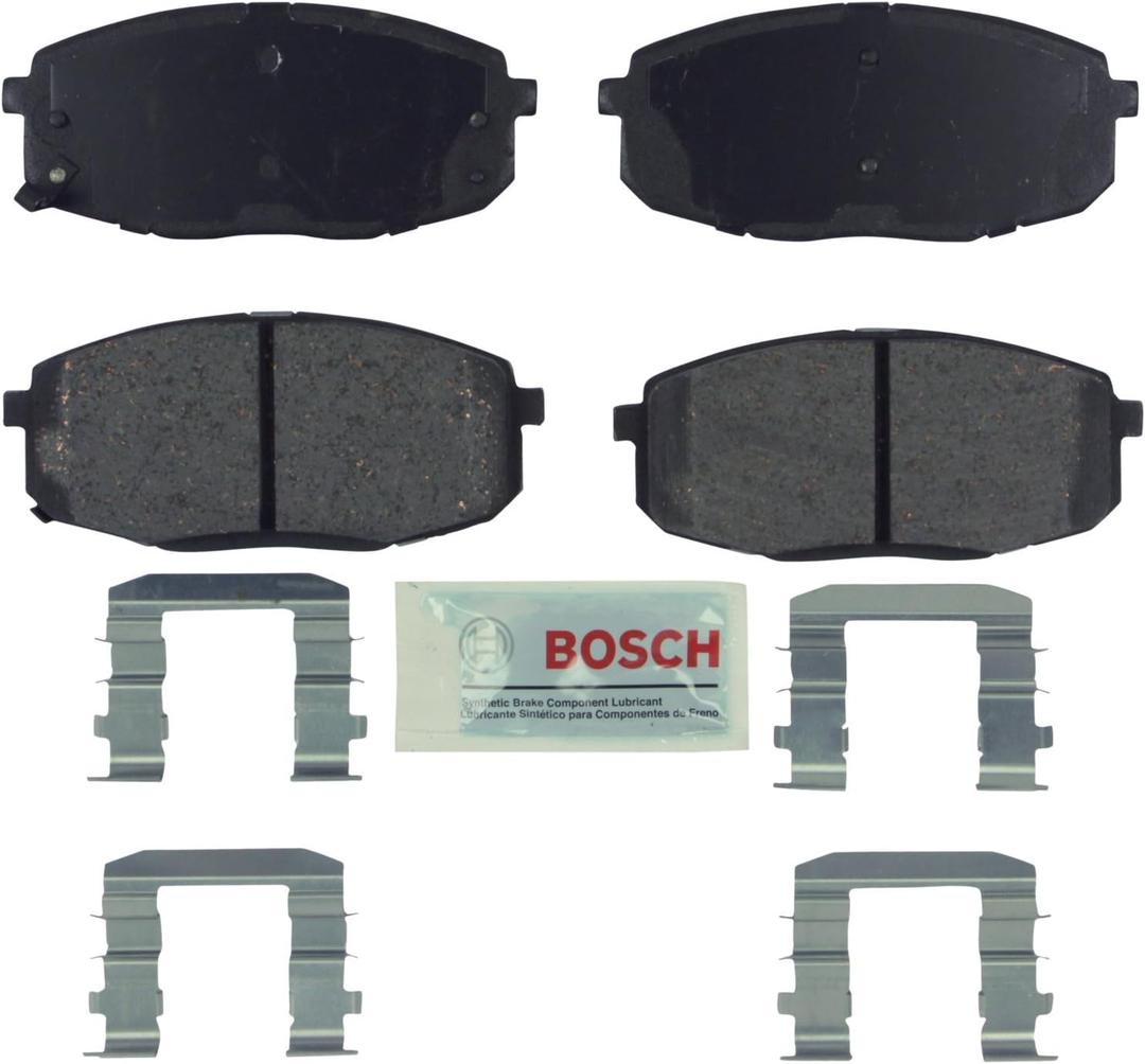 BOSCH BE1397H Blue Ceramic Disc Brake Pad Set With Hardware - Compatible With Select Hyundai Elantra; Kia Forte, Forte Koup, Forte5, Soul; FRONT