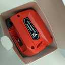 220W Azocek Power Inverter Compatible with Milwaukee 18V Battery, DC 18V to AC 110V Portable Power Station with 1 AC Outlet, 2 USB Ports & 1 Type-C Fast Charging, 400LM LED Work Light (Red)