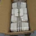 Dingerjar Divided Serving Tray with Lid and Handle - Divided Snack Tray for Portable Snack Platters - Clear Organizer for Candy, Fruits, Nuts, Snacks - Perfect for Party, Entertaining2 pcs (White-2 Packs)