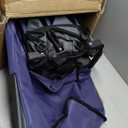 48" L Collapsible Wagon Cart Foldable, 560lbs Weight Capacity 300L Heavy Duty Folding Beach Wagons with Big All-Terrain Wheels, Utility Carts for Groceries, Shopping, Camping, Sports - Grey & Purple