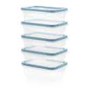 Snapware Total Solutions (5-Pack, 3 Cup) Plastic Food Storage Containers Set, Airtight & Leakproof Locking BPA-Free Lids Tupperware, Freezer Dishwasher Microwave Safe